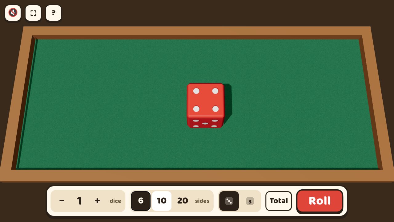 One die on its own