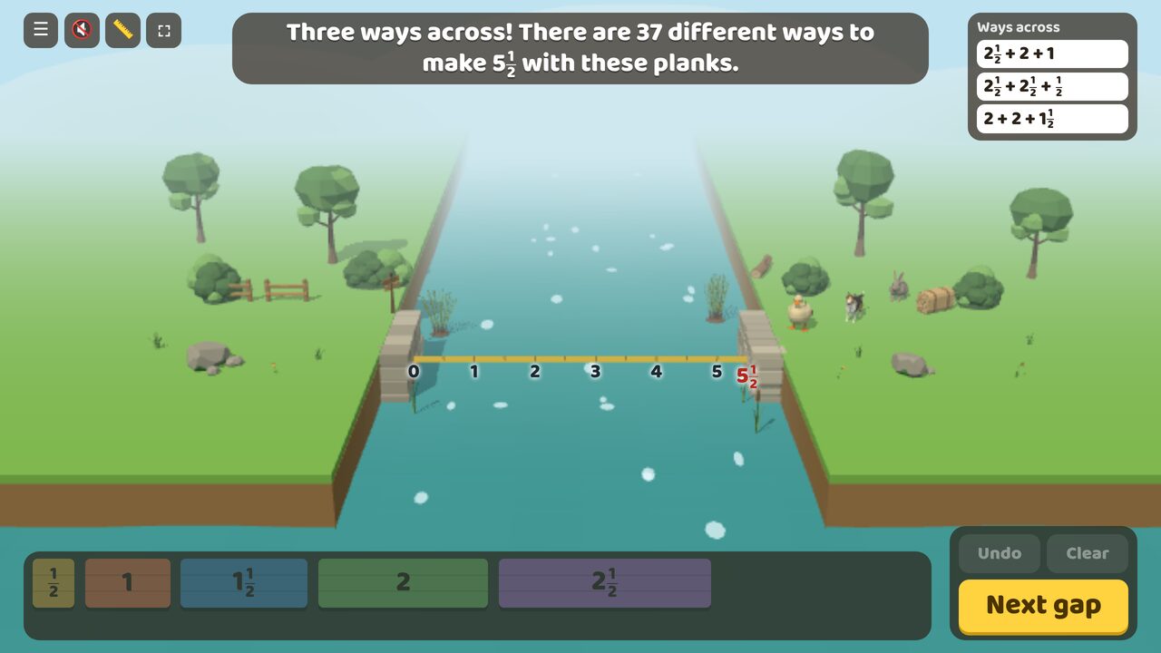 Three different bridges for 5½, and there are 37 ways in all