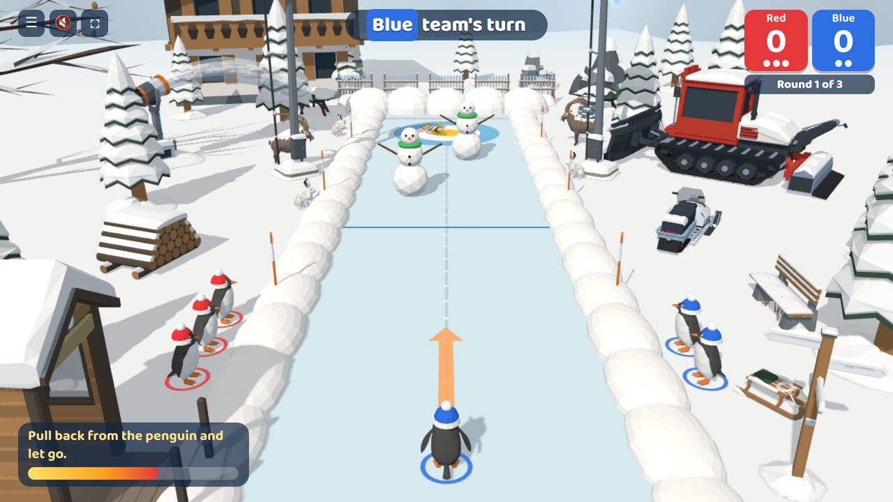 Penguin Curling screenshot