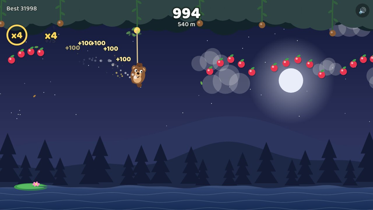 The same forest at night